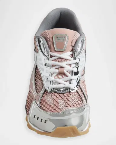 Bottega Veneta Women's Orbit Metallic Net Runner Sneakers | Thumbnail 7
