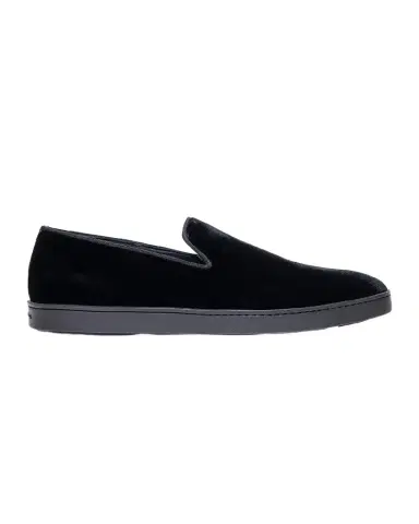 Santoni Men's Muad Formal Velvet Loafers | Thumbnail 1