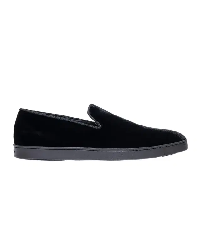 Santoni Men's Muad Formal Velvet Loafers
