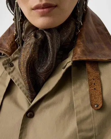 Ralph Lauren Collection Paisley-Print Silk Square Scarf | Thumbnail 2