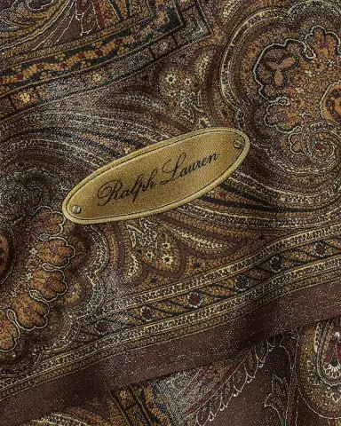 Ralph Lauren Collection Paisley-Print Silk Square Scarf | Thumbnail 4