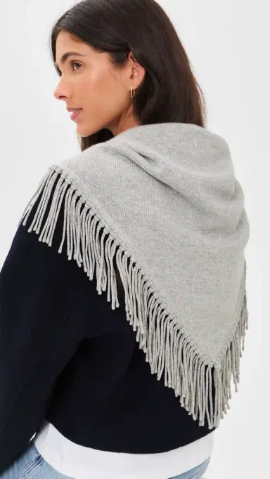 TWP Fringe Triangle Cashmere Scarf | Thumbnail 3