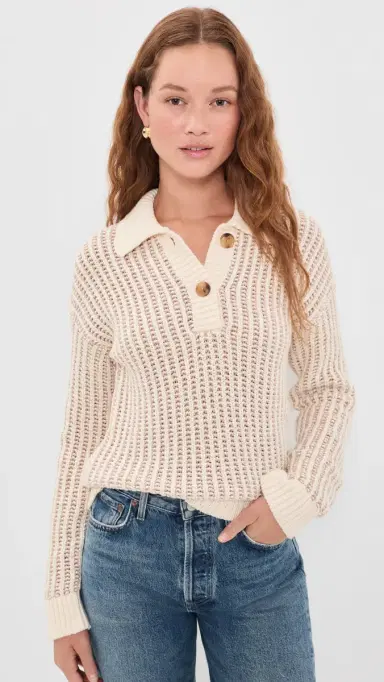 Faherty Heirloom Cotton Sweater Polo | Thumbnail 2 Faherty Heirloom Cotton Sweater Polo | Thumbnail 2