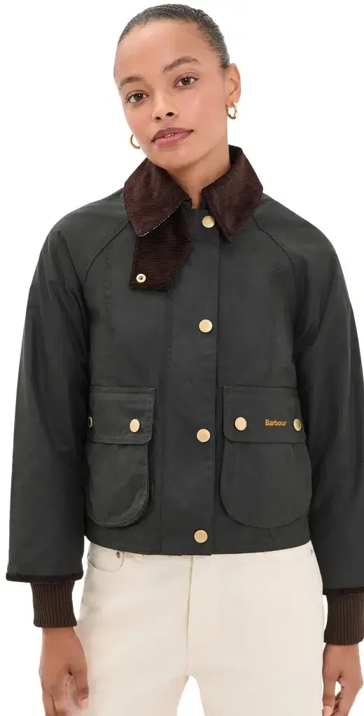 Barbour Cropped Beadnell Wax Jacket
