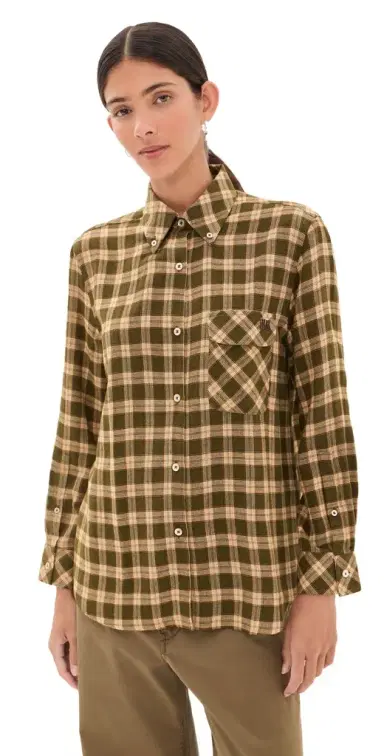 Wales Bonner Ritual Checked Flannel Shirt | Thumbnail 1 Wales Bonner Ritual Checked Flannel Shirt | Thumbnail 1