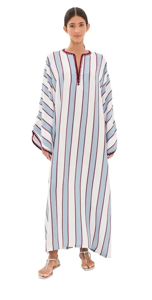 La Vie Style House Deep V Neck Maxi Caftan