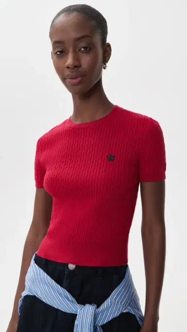 Rowing Blazers Cotton Blend Cable Crewneck Sweater | Thumbnail 2