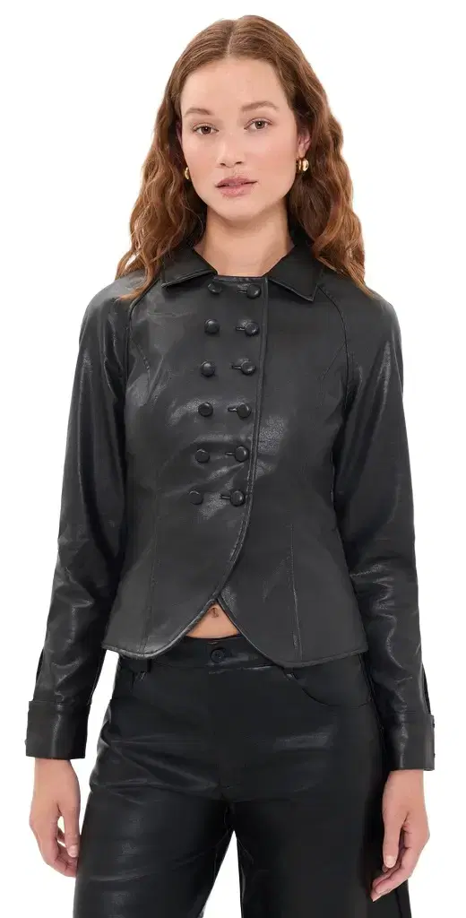 LIONESS Form Faux Leather Jacket