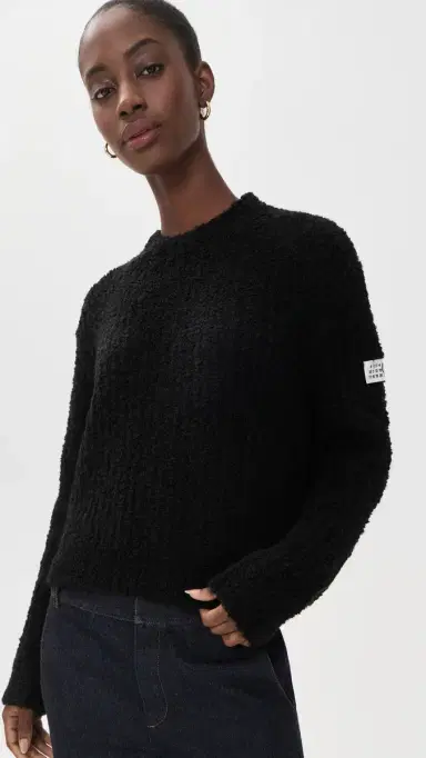 MM6 MAISON MARGIELA Boucle Crewneck Pullover | Thumbnail 2 MM6 MAISON MARGIELA Boucle Crewneck Pullover | Thumbnail 2