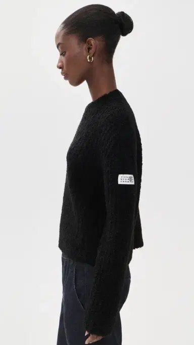 MM6 MAISON MARGIELA Boucle Crewneck Pullover | Thumbnail 4 MM6 MAISON MARGIELA Boucle Crewneck Pullover | Thumbnail 4