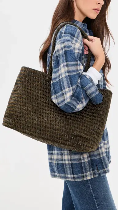 Madewell Suede Leather Handwoven Tote | Thumbnail 3 Madewell Suede Leather Handwoven Tote | Thumbnail 3