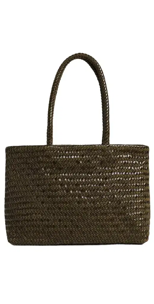 Madewell Suede Leather Handwoven Tote