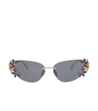 Dolce & Gabbana DG Crystals floral cat-eye sunglasses | Thumbnail 1