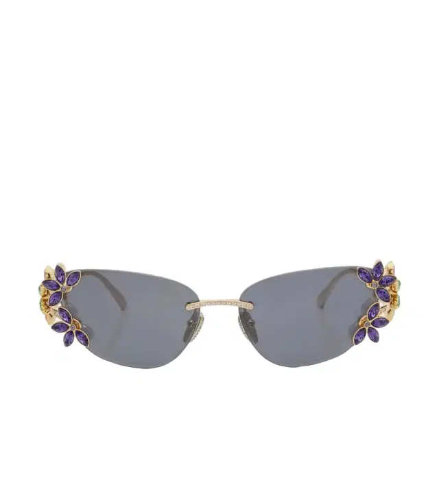 Dolce & Gabbana DG Crystals floral cat-eye sunglasses