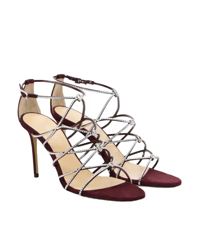 Daisy embellished suede sandals