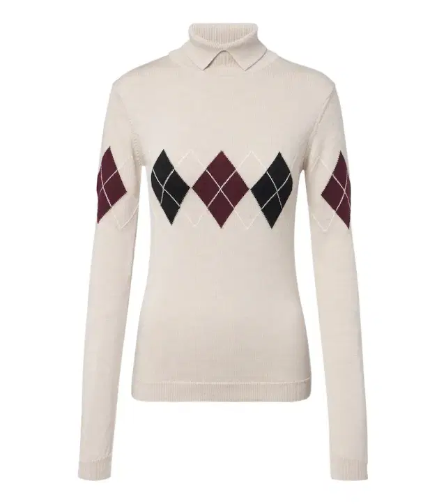 Mugler Argyle virgin wool sweater
