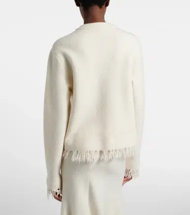 Bottega Veneta Fringed wool cardigan | Thumbnail 2