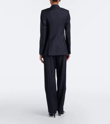 Givenchy Pinstripe pleated wool wide-leg pants | Thumbnail 3