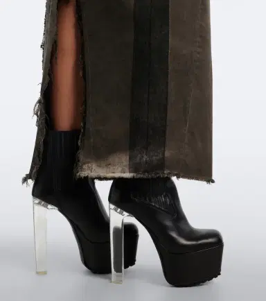 Rick Owens Beatle Kiss leather platform ankle boots | Thumbnail 5