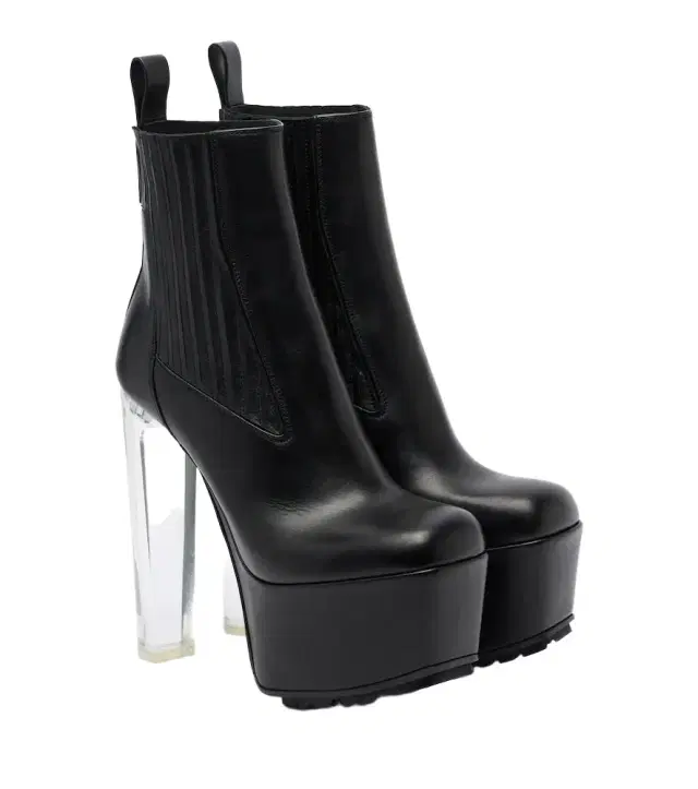 Rick Owens Beatle Kiss leather platform ankle boots
