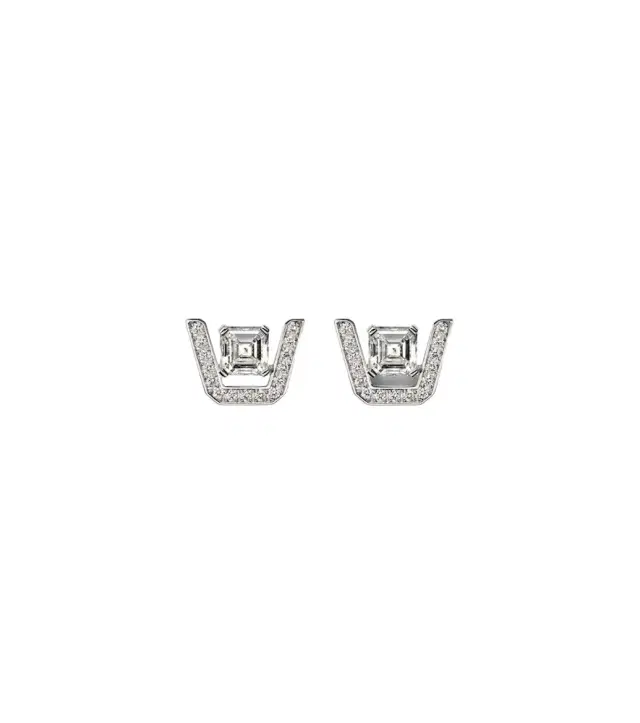 Bucherer Fine Jewellery Skyline 18kt white gold earrings with diamonds