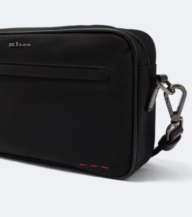Kiton Leather-trimmed toiletry bag | Thumbnail 3 Kiton Leather-trimmed toiletry bag | Thumbnail 3