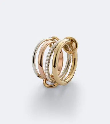 Spinelli Kilcollin Cancer sterling silver and 18kt gold ring with diamonds | Thumbnail 2