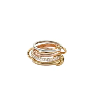Spinelli Kilcollin Cancer sterling silver and 18kt gold ring with diamonds | Thumbnail 1