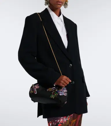 Dries Van Noten Embellished leather-trimmed clutch | Thumbnail 7 Dries Van Noten Embellished leather-trimmed clutch | Thumbnail 7