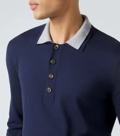 ELEVENTY Cotton and cashmere polo sweater | Thumbnail 2