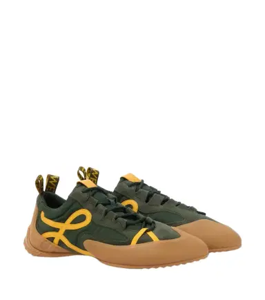 Loewe Grip suede-trimmed sneakers | Thumbnail 1