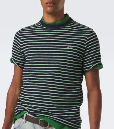 Loewe Striped cotton-blend terry T-shirt | Thumbnail 4 Loewe Striped cotton-blend terry T-shirt | Thumbnail 4