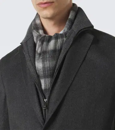 Zegna Checked fringed cashmere scarf | Thumbnail 4