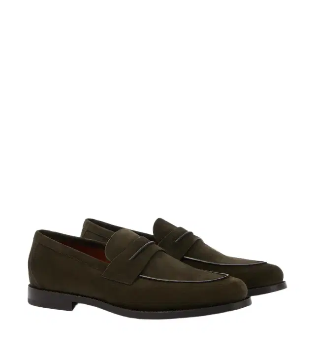 Zegna Suede penny loafers