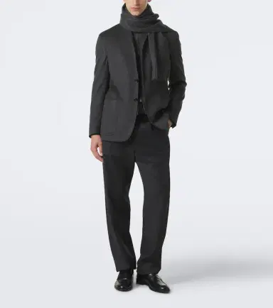 Zegna Fringed cashmere scarf | Thumbnail 4