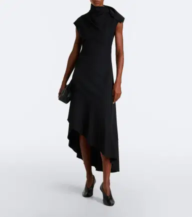 Proenza Schouler Elodine asymmetric draped midi dress | Thumbnail 3