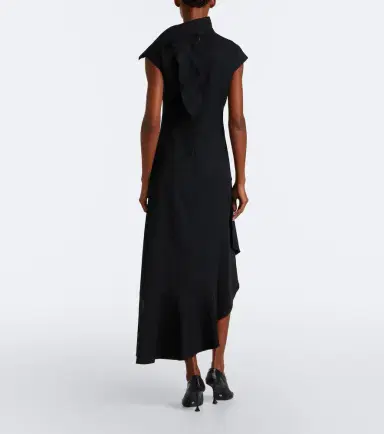 Proenza Schouler Elodine asymmetric draped midi dress | Thumbnail 6