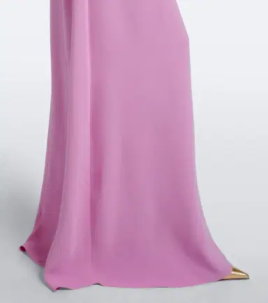 Oscar de la Renta Caped floral silk-blend georgette gown | Thumbnail 5