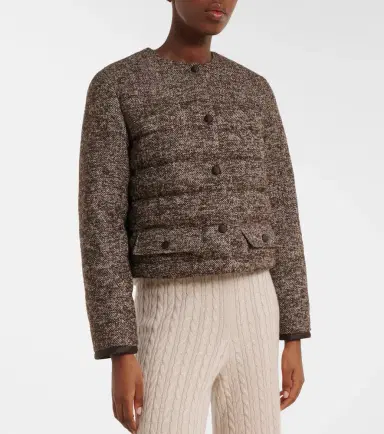 AGNONA Cropped wool-blend puffer jacket | Thumbnail 4 AGNONA Cropped wool-blend puffer jacket | Thumbnail 4