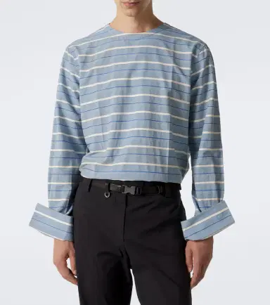 Prada Striped cotton twill shirt | Thumbnail 6