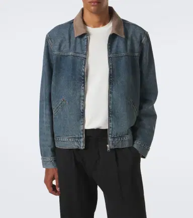 Frame Corduroy-trimmed denim jacket | Thumbnail 4 Frame Corduroy-trimmed denim jacket | Thumbnail 4