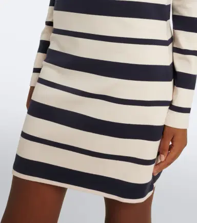 Acne Studios Striped cotton-blend jersey polo dress | Thumbnail 2