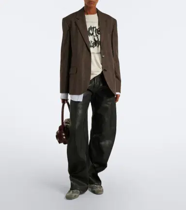 Acne Studios Coated barrel-leg jeans | Thumbnail 3 Acne Studios Coated barrel-leg jeans | Thumbnail 3