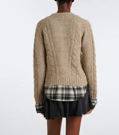 Acne Studios Layered alpaca, yak and wool-blend cardigan | Thumbnail 3 Acne Studios Layered alpaca, yak and wool-blend cardigan | Thumbnail 3