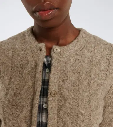 Acne Studios Layered alpaca, yak and wool-blend cardigan | Thumbnail 4 Acne Studios Layered alpaca, yak and wool-blend cardigan | Thumbnail 4