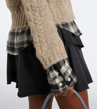 Acne Studios Layered alpaca, yak and wool-blend cardigan | Thumbnail 6 Acne Studios Layered alpaca, yak and wool-blend cardigan | Thumbnail 6