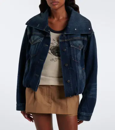 Acne Studios Denim blouson jacket | Thumbnail 6 Acne Studios Denim blouson jacket | Thumbnail 6