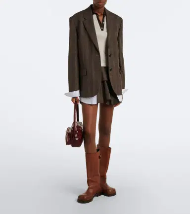 Acne Studios Checked wool-blend blazer | Thumbnail 4