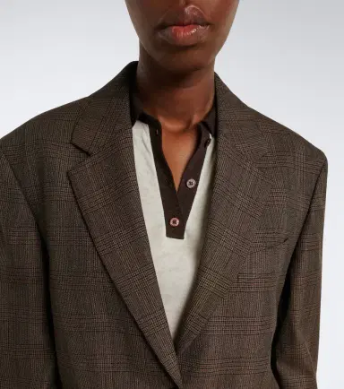 Acne Studios Checked wool-blend blazer | Thumbnail 6