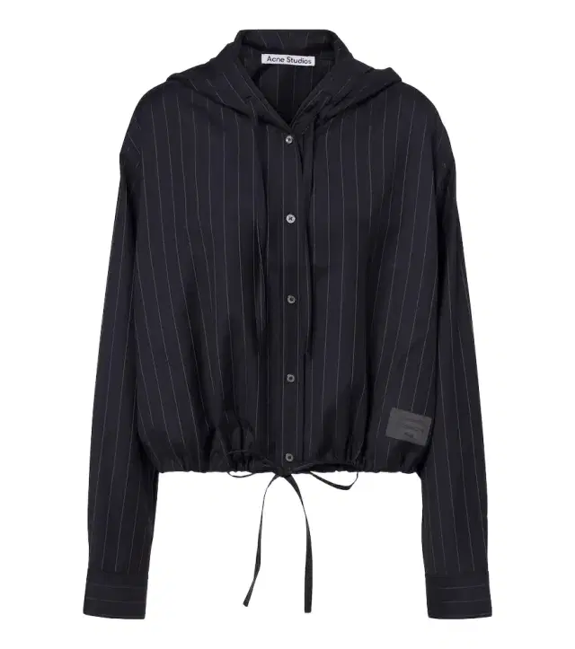 Acne Studios Pinstripe hooded wool jacket